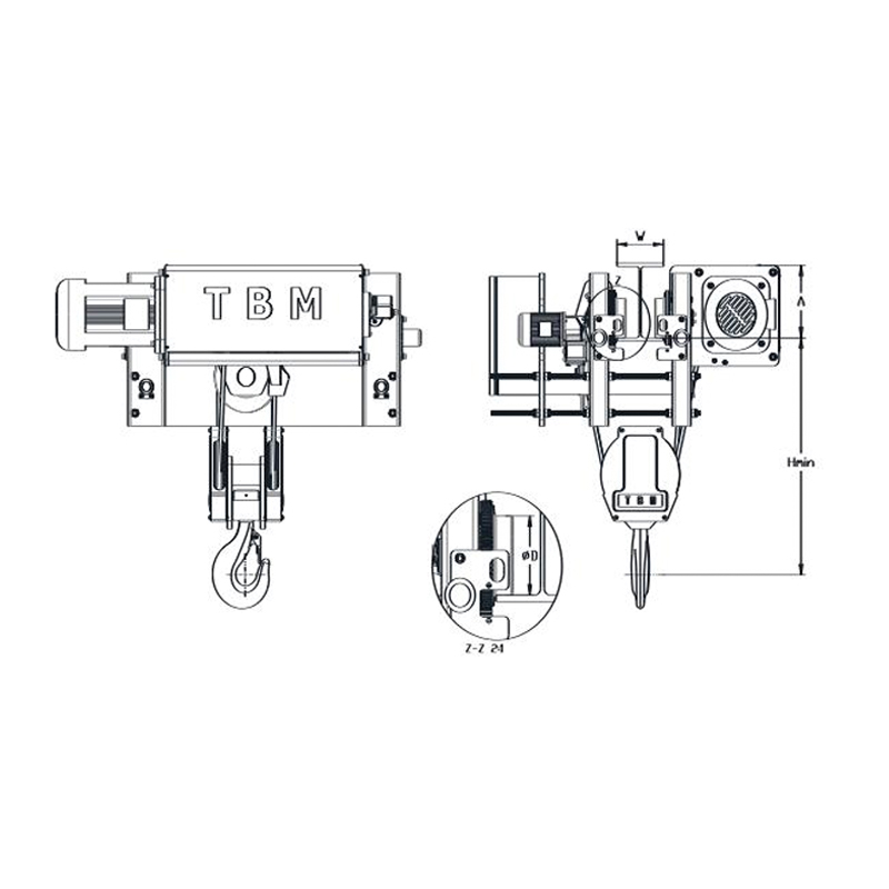 SHA7 staaldraadtakel met lage stahoogte